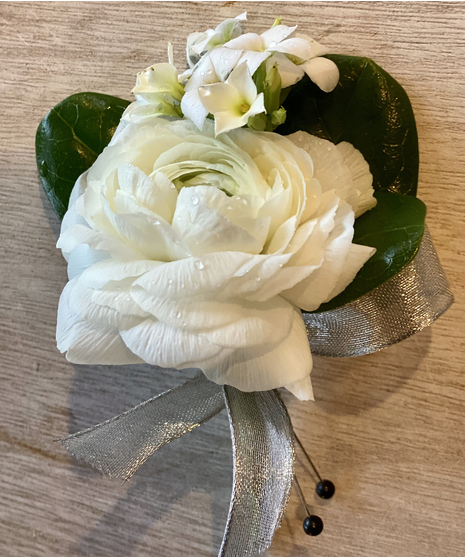 White Lush Boutonniere