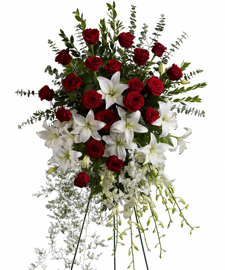 Lily and Rose Tribute Spray