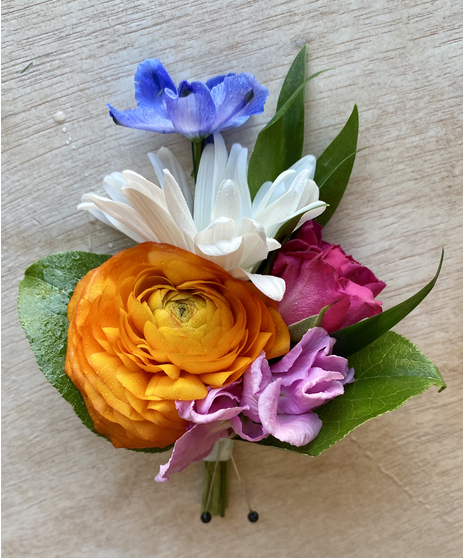Colorful Flower Mix Boutonniere