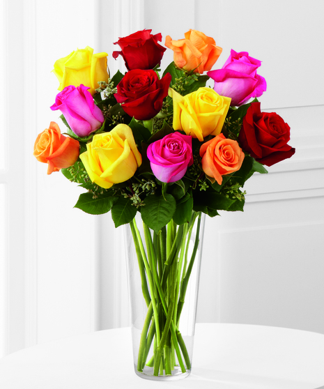 Dozen Roses in a Vase