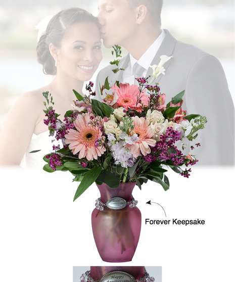 Vase of Life - Happy Anniversary - Pink