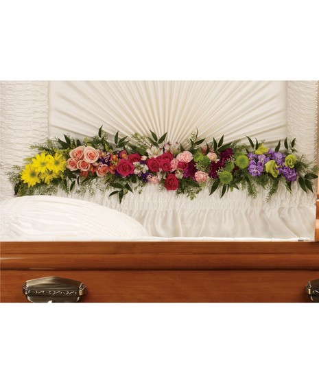 Rainbow Flower Casket Insert