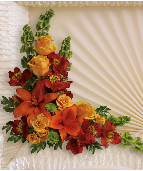 Colorful Corner Casket Insert