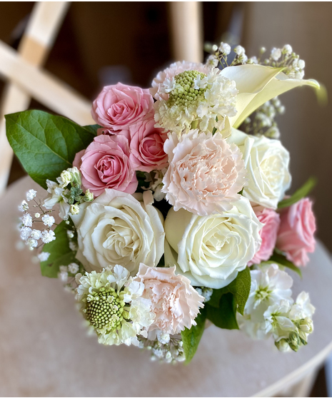 Blush Garden Corsage and Hand Bouquet