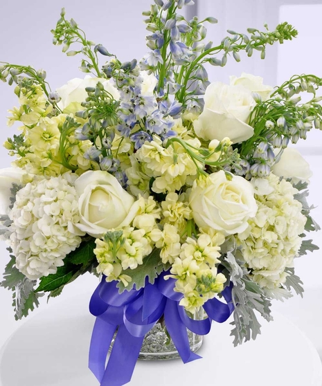 Celebrate the new birth of a prince or princess with this arrangement from Boesen the Florist!