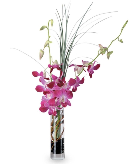 Blooming Orchid Bud Vase